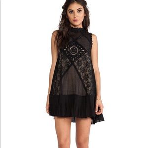 Free people angel lace dress- black